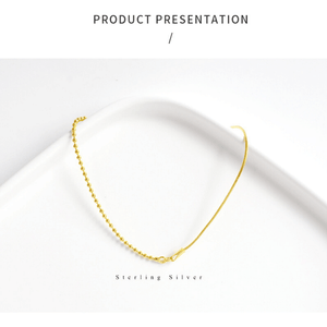 925 Sterling Golden Silver Shinning Bracelet For Women With Simple Parttern